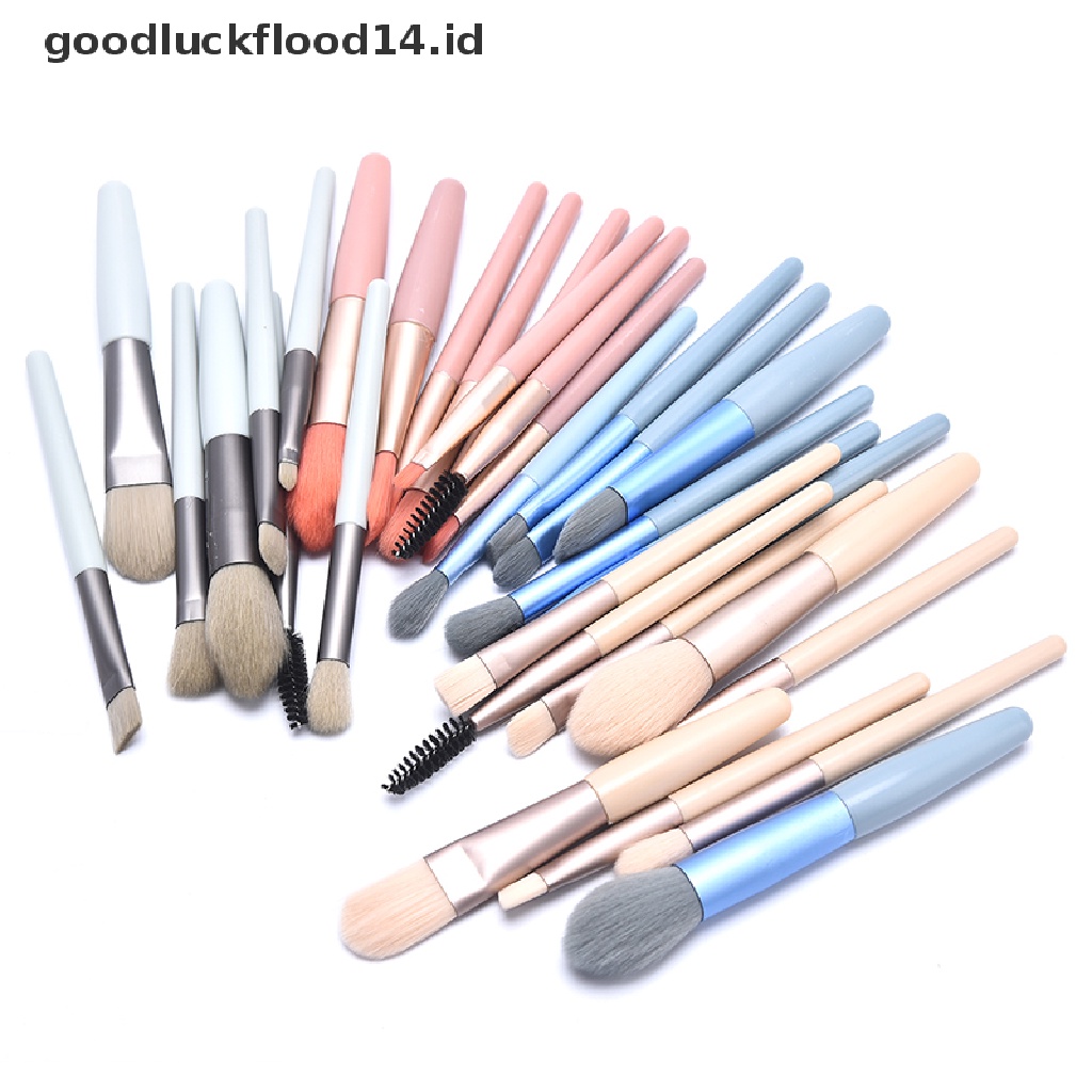 [OOID] 8Pcs Mini Portable Soft Makeup Brushes Eyeshadow Blending Beauty Brush Tool ID