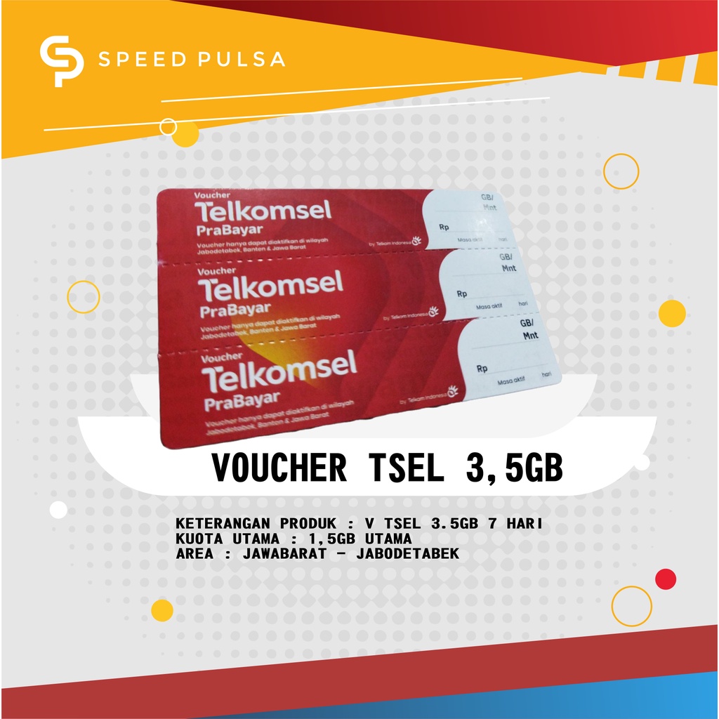 Voucher Telkomsel 3,5GB 7 Hari