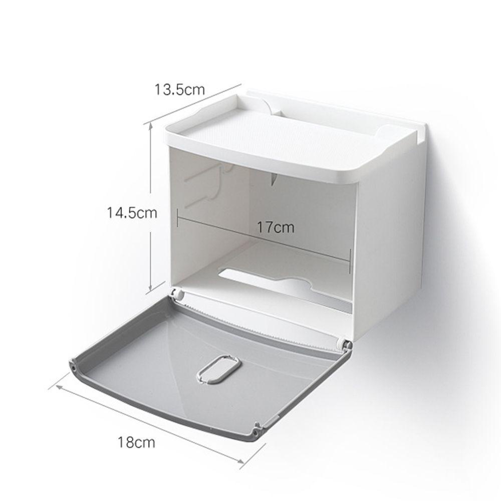 Solighter Toilet Paper Holder New Wall Mounted No Punching Kitchen Kertas Penyimpanan Roll/Dispenser Kertas Serut