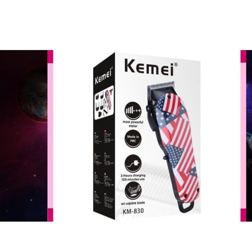 Kemei Cliper Rambut Elektrik Hair Clipper Rechargeable KM830
