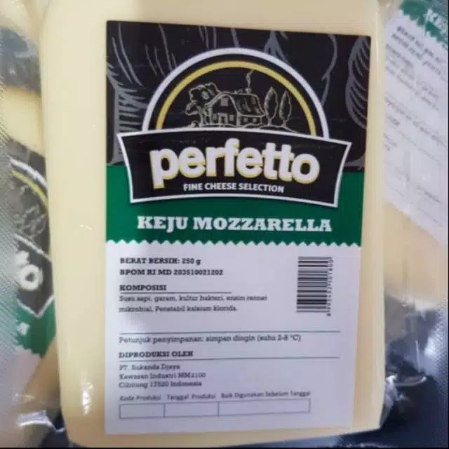 

PERFETTO Mozzarella Cheese 250Gr - Keju Mozarella Perfetto 250gr ] KEMASAN ASLI PABRIK