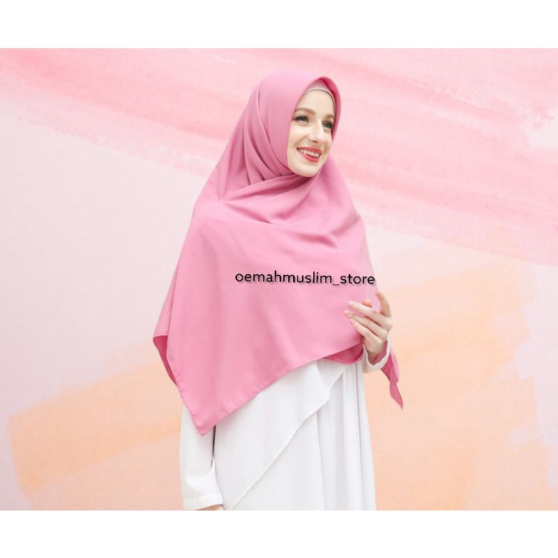 Jilbab/hijab segiempat wolfis 130x130/ square wolfis polos/ segi empat syar'i