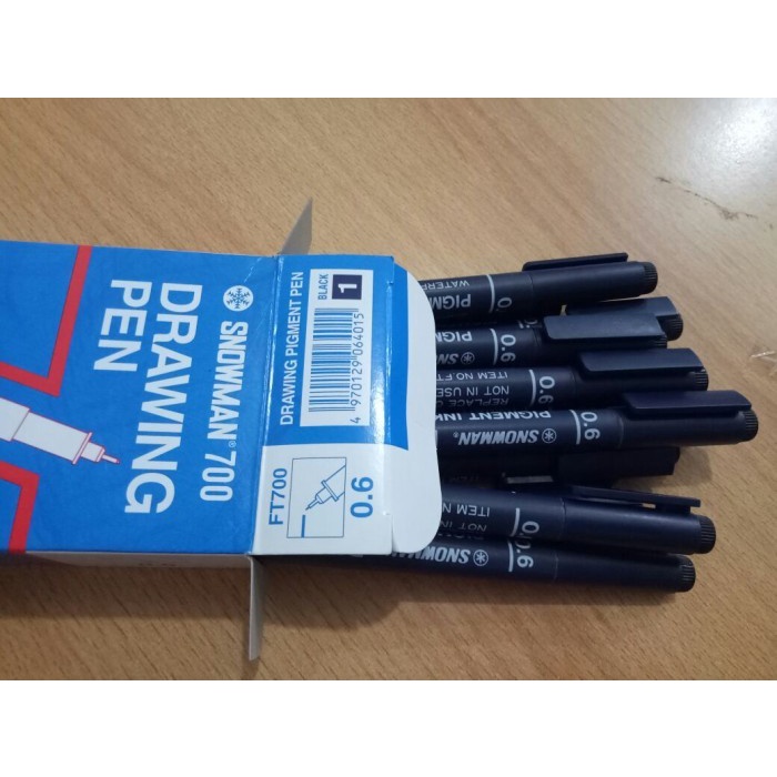 

Pendrawing- Drawing Pen Snowman 700 Hitam 0.6 Atk -Drawing-Pen.