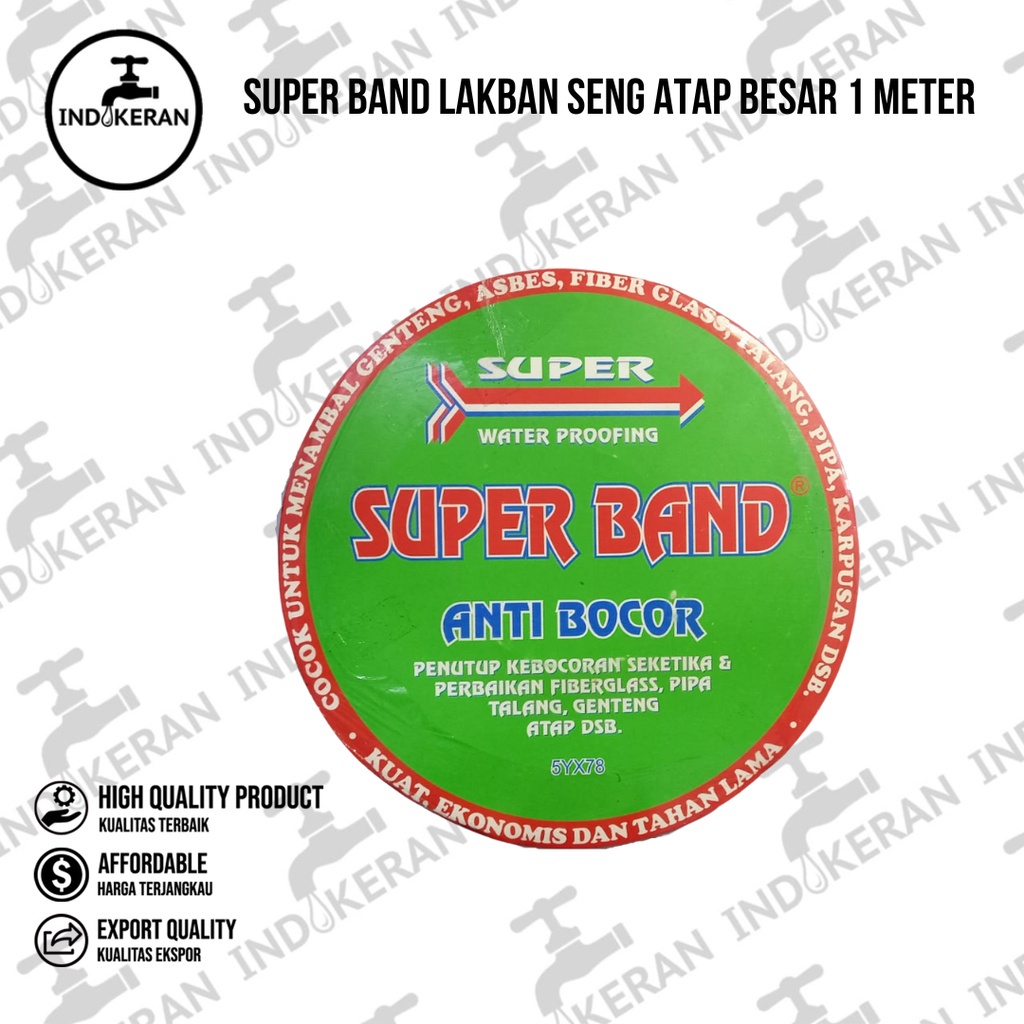 INDOKERAN - Super Band Lakban Seng Atap Kecil 1 Meter