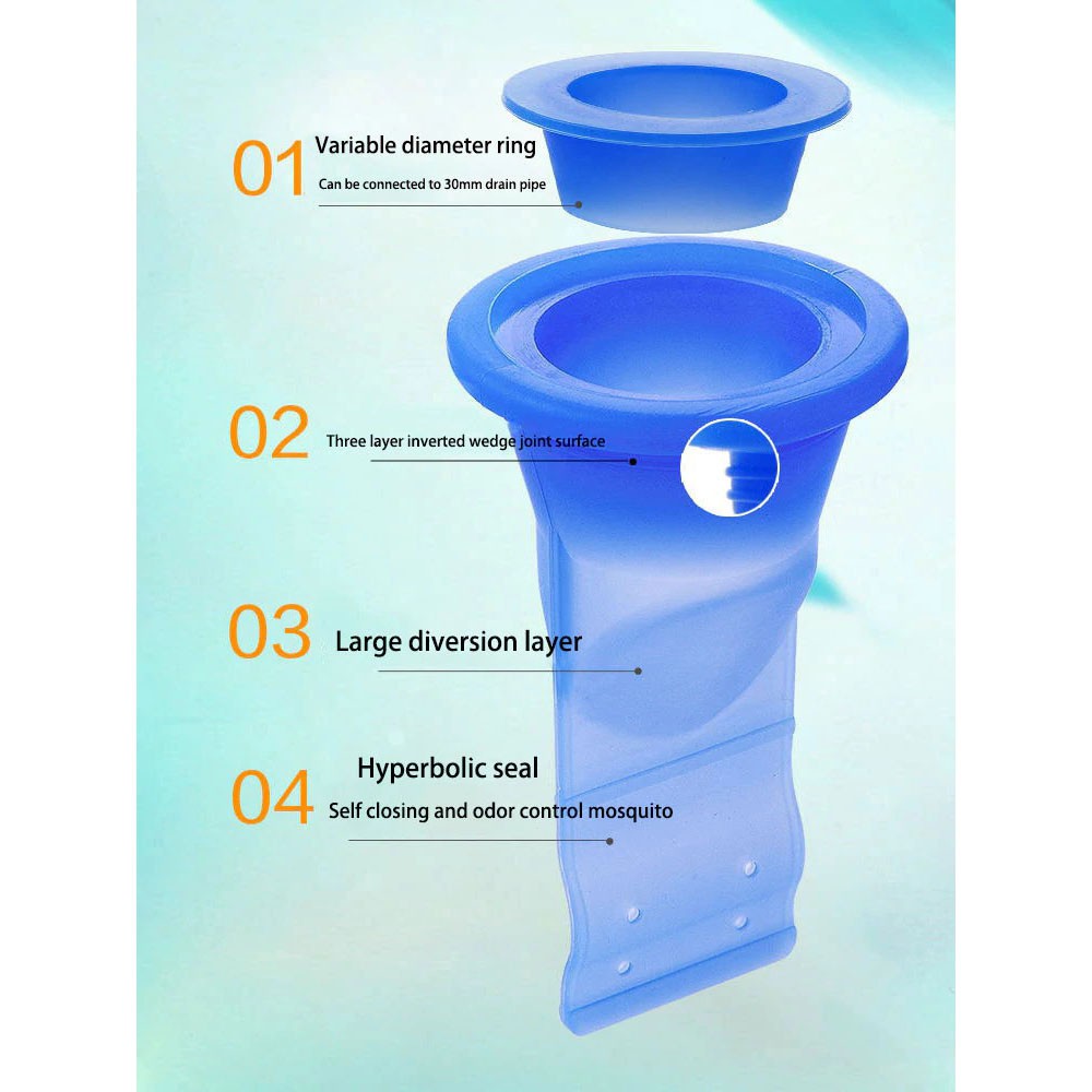 Silko Silikon Penutup Lubang Pipa Sewer Seal Leak Water Pipe Draininner - YS02 - Blue