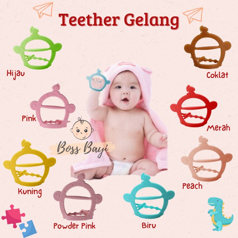 Teether Gelang Silikon BPA Free / Gelang Gigitan Bayi