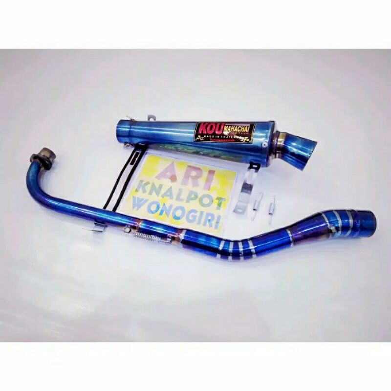 knalpot KOU bluemoon kidal bebek kharisma Supra Jupiter z Vega Shogun