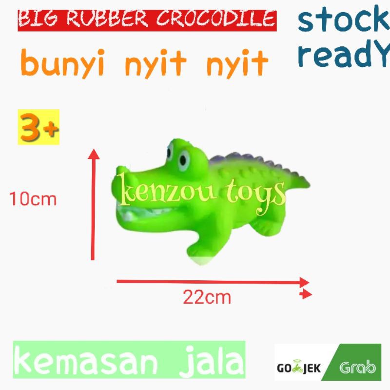 mainan buaya jala karet