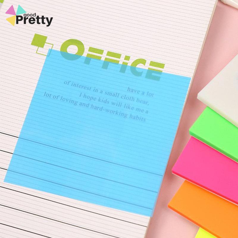 50PCS Stiker Transparan Fluorescent Tanpa Cover - PD