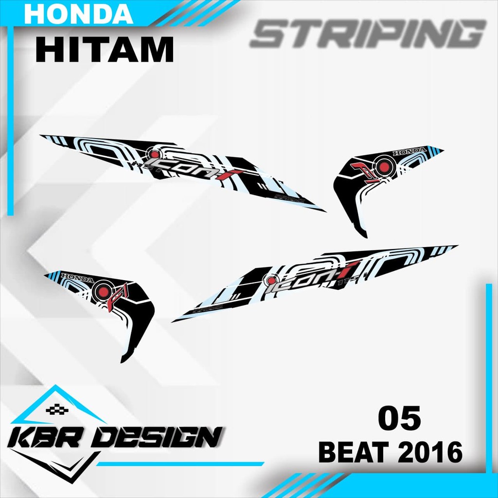 beat 2016 (cod) stiker motor striping beat 2016 motor honda motor sticker variasi Racing 05