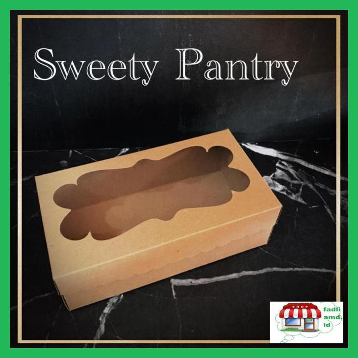 

8Y89Yr7- Dus Kue / Packaging Cake / Cake Box 22X12X7Cm Kraft Brown Wwqr44-