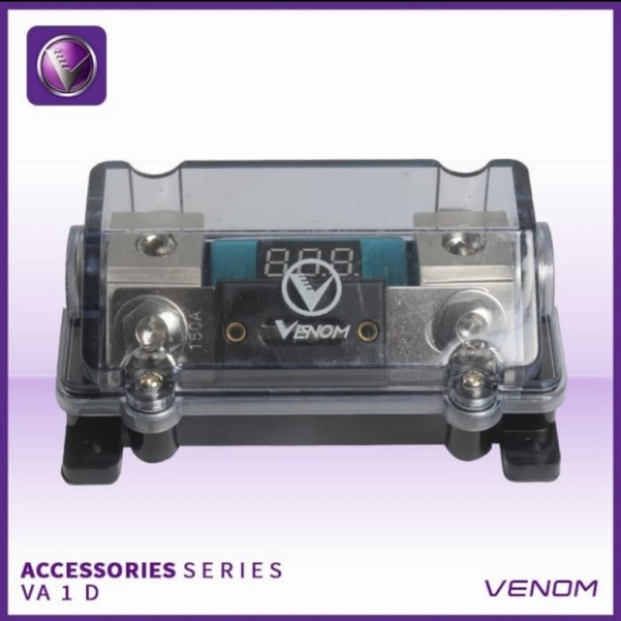 Skring Aki Digital Volt Meter Venom VA 1D Fuse ANL 150 Ampere