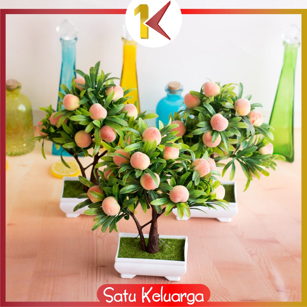SK-C170 Ornamen Pot Buah Tanaman Hias Plastik Murah Bunga Hiasan Dekorasi Rumah Artificial Plant-5