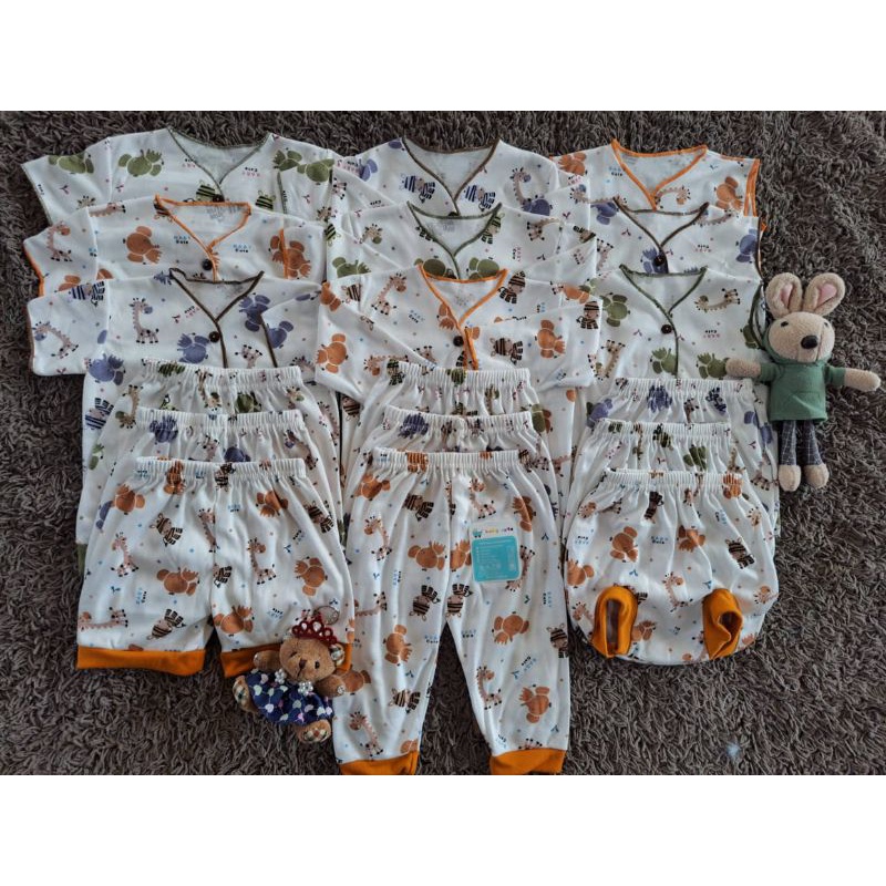 36pcs Paket perlengkapan Baju Bayi Celana bayi Baru Lahir, 3-6 dan 6-12 bulan Kado bayi topi,sarung tangan SNI Promo 9.9