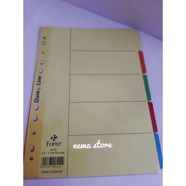 

FORTE INDEX ORDNER A4/ PEMBATAS ORDNER A4