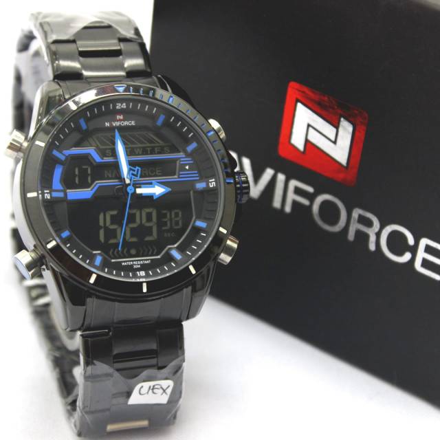 Jam Tangan Pria Naviforce Original Dual Time New NF9133