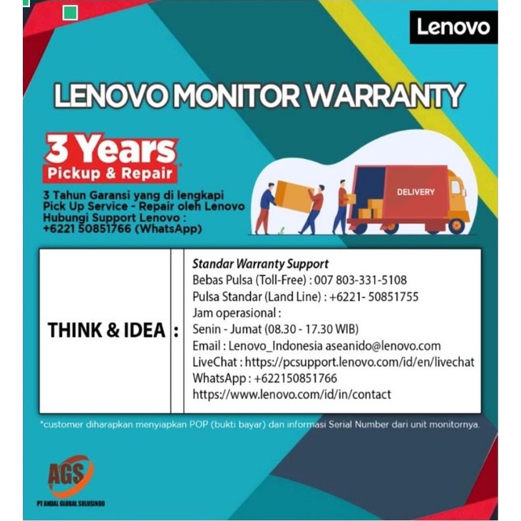 Lenovo L24e-30 24&quot; LED Monitor FLAT FHD 75HZ VGA HDMI GARANSI RESMI 24 inch