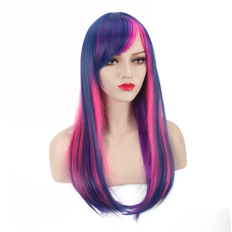 LOL-03 wig rambut palsu lolita  dua warna two tone cosplay