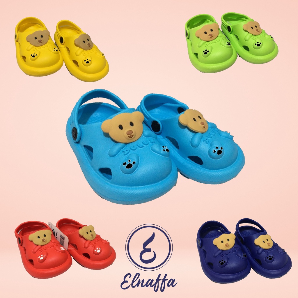 EL-NAFFA Sandal Anak  Selop Tali belakang Motif Anak Beruang Baby bear 20-25 M378D