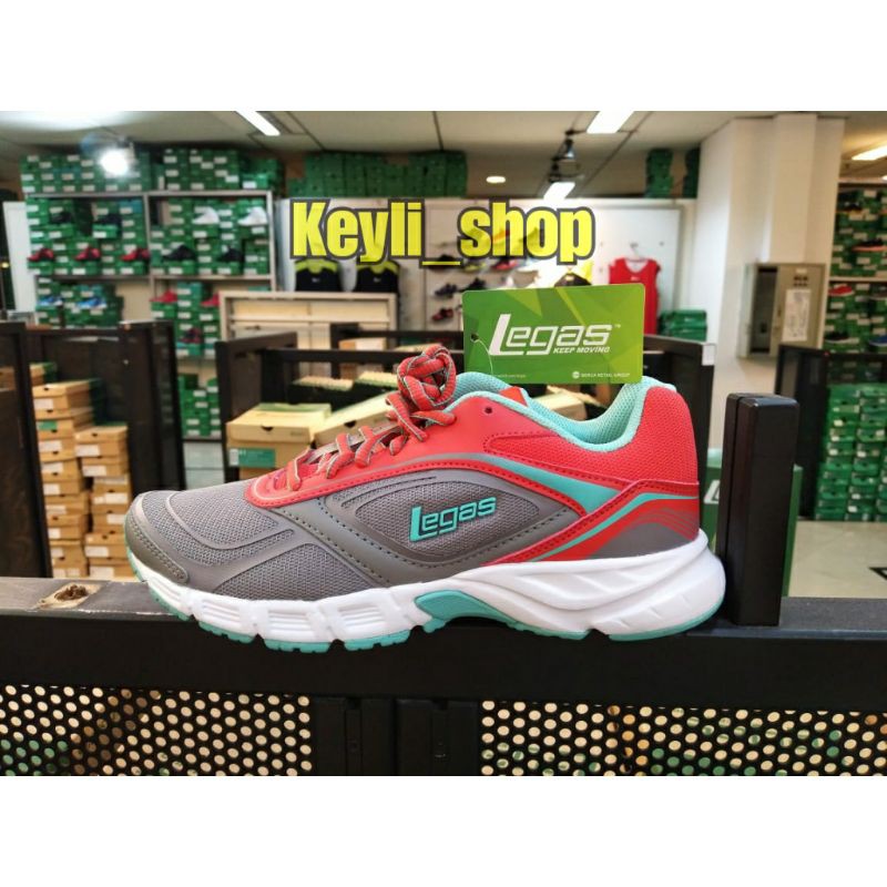 Sepatu League Legas Evade 2 LA W Grey Running Shoes Cewe Sneakers Wanita Abu Original Murah Sport