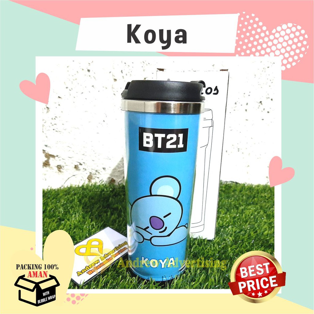 Stainless Botol Tumbler BTS / BT21 Character