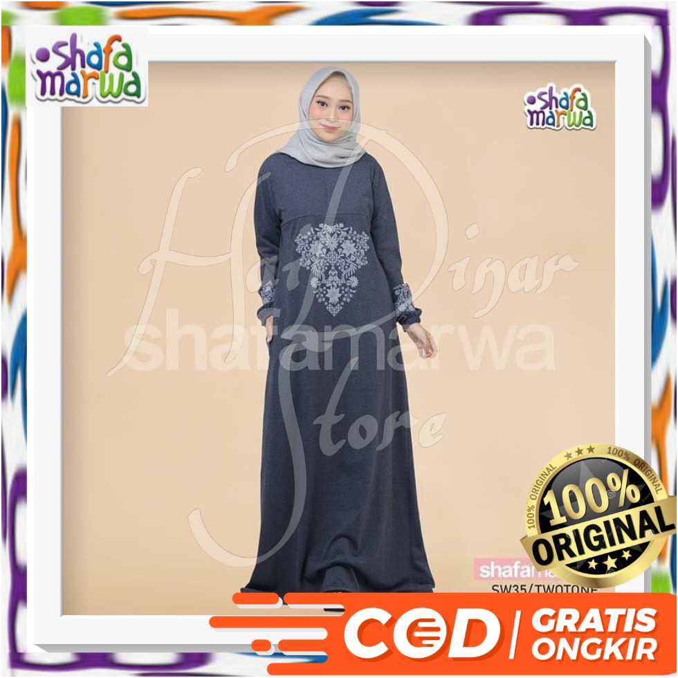 [Baru] Shafa Marwa Gamis Muslimah SW 35 Ready