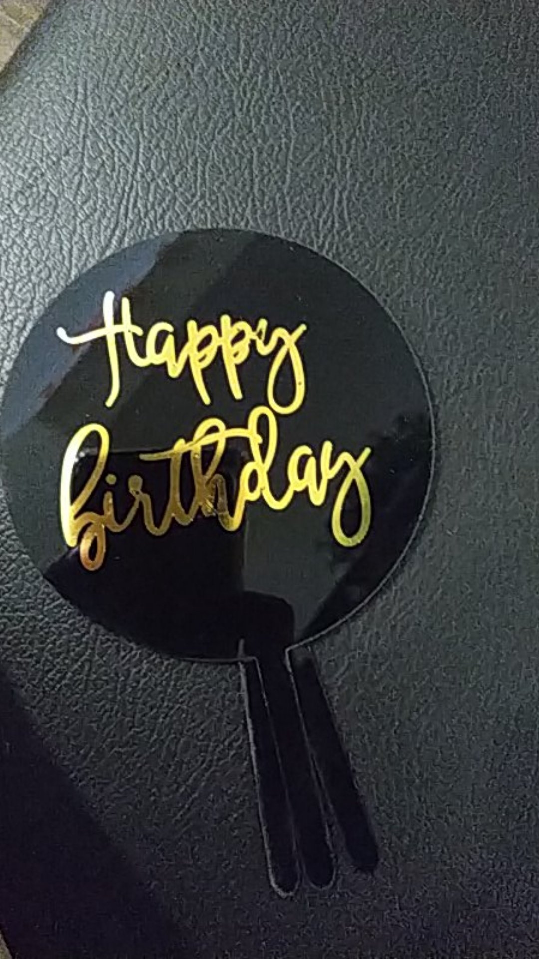 perlengkapan Pesta Ulang Tahun Dekorasi Kue Akrilik Emas Silvery Cupcake --b1