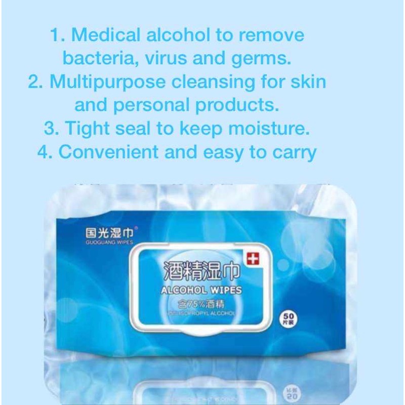 G&G alkohol wipes, Tissue Alkohol 75%