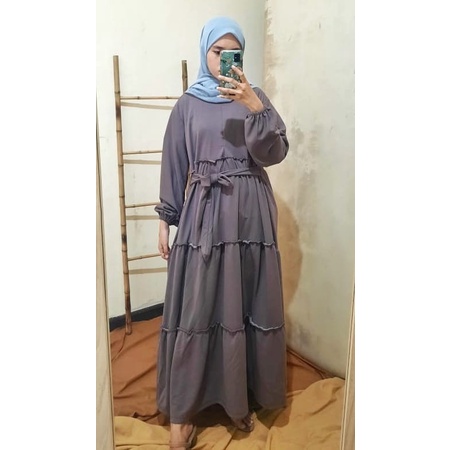 Gamis Wanita BUSUI Muslim Talia Fit  L-XL Lingkar Dada 100cm Panjang 130cm