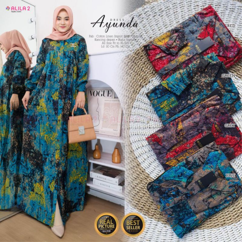 AYUNDA DRESS ORI BERLABEL ALILA