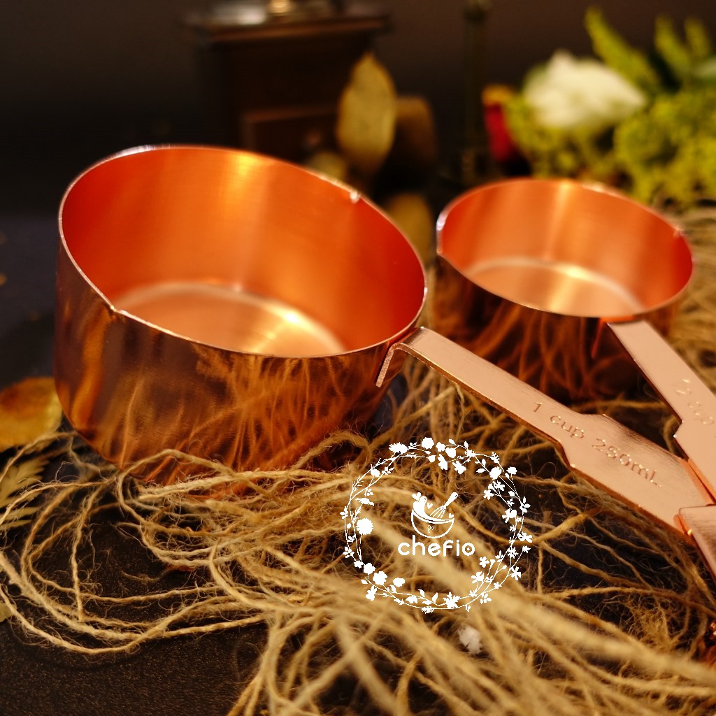 Chefio Sendok Takar Cup Rosegold / Takaran / Measuring Cup Size