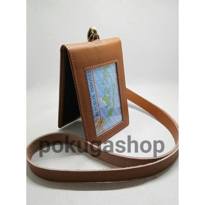

[[COD]] name tag kulit /id card holder kulit /lanyard id card/id card leather FREE ONGKIR Kode 1278