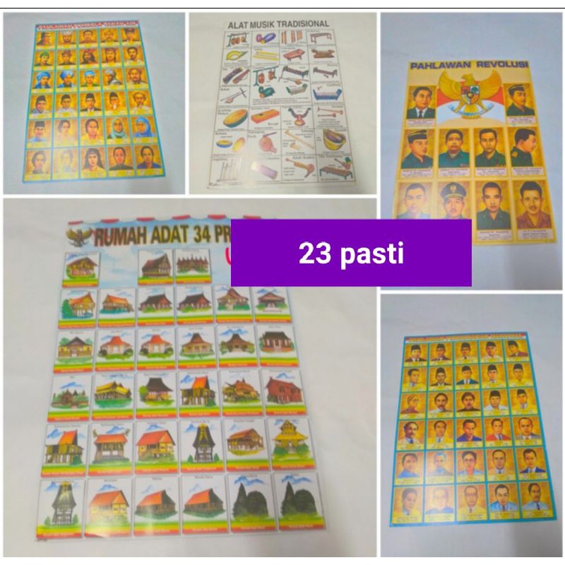 

poster rumah adat /alat musik daerah/kebudayaan/pahlawan