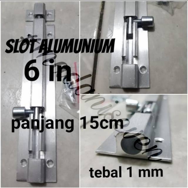 Grendel Pintu Rumah / Slot Pintu Rumah Aluminium tebal 6"