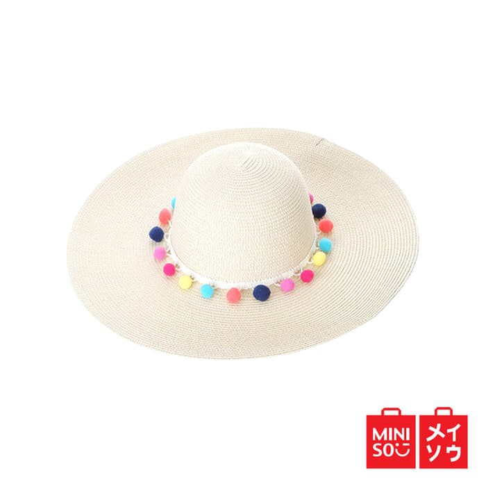Miniso Original Straw Hat Topi Jerami Topi Wanita