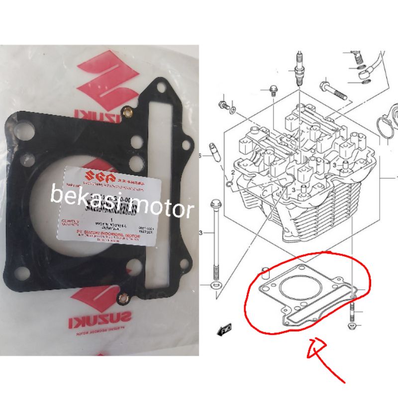 11141-25G paking packing gasket cylinder head suzuki satria fu karbu 2004-2014 raider 150 old FXR or
