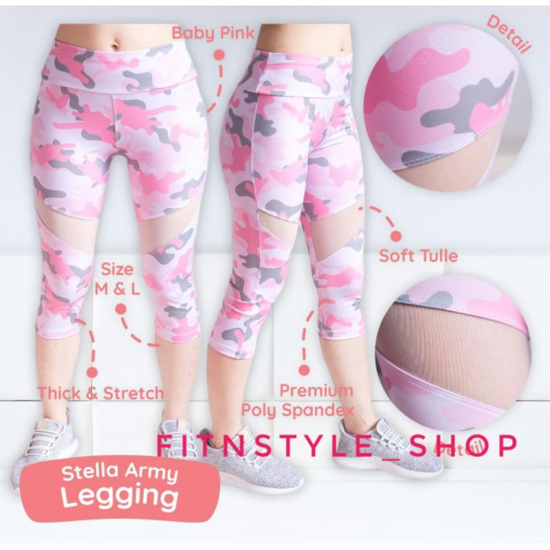 Stella army legging / legging army / legging zumba / legging senam