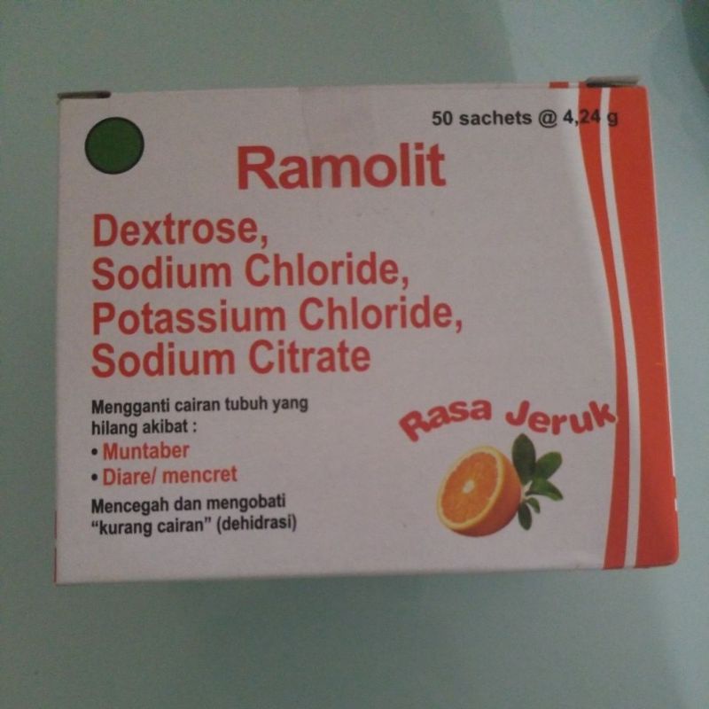 ramolit oralit rasa jeruk isi 50 sachet