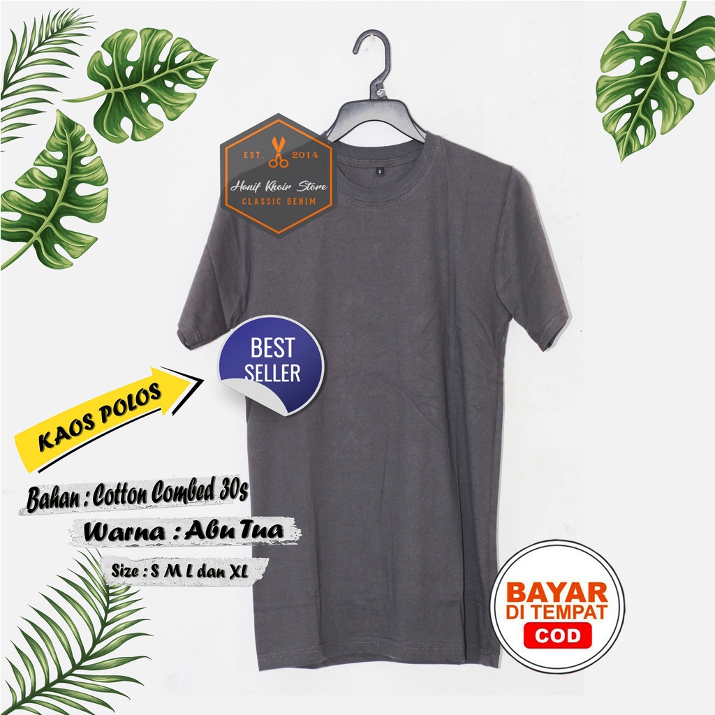 DISTRO KAOS POLOS  COTTON 100%, COMBED 30S  PRIA/WANITA BANYAK WARNA