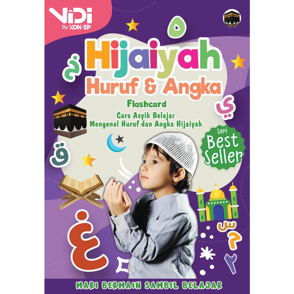 Flash Card Vidi Hijaiyah - Kartu Edukasi Belajar Anak Bergambar - Konsep Studio Original