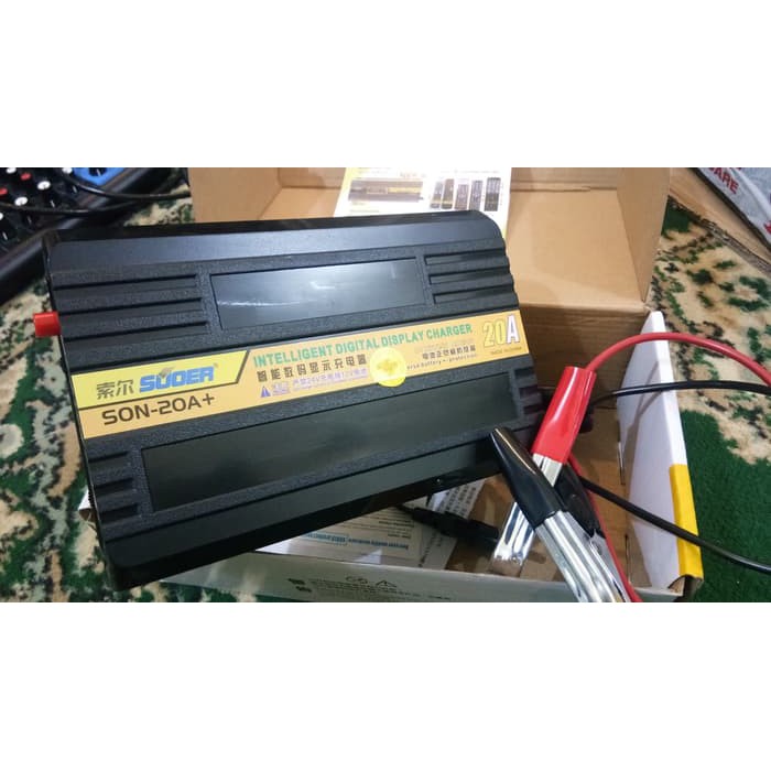 Jual Digital Cas Strum Accu / Charger Strom Aki 20 Amper SUOER SON-20A
