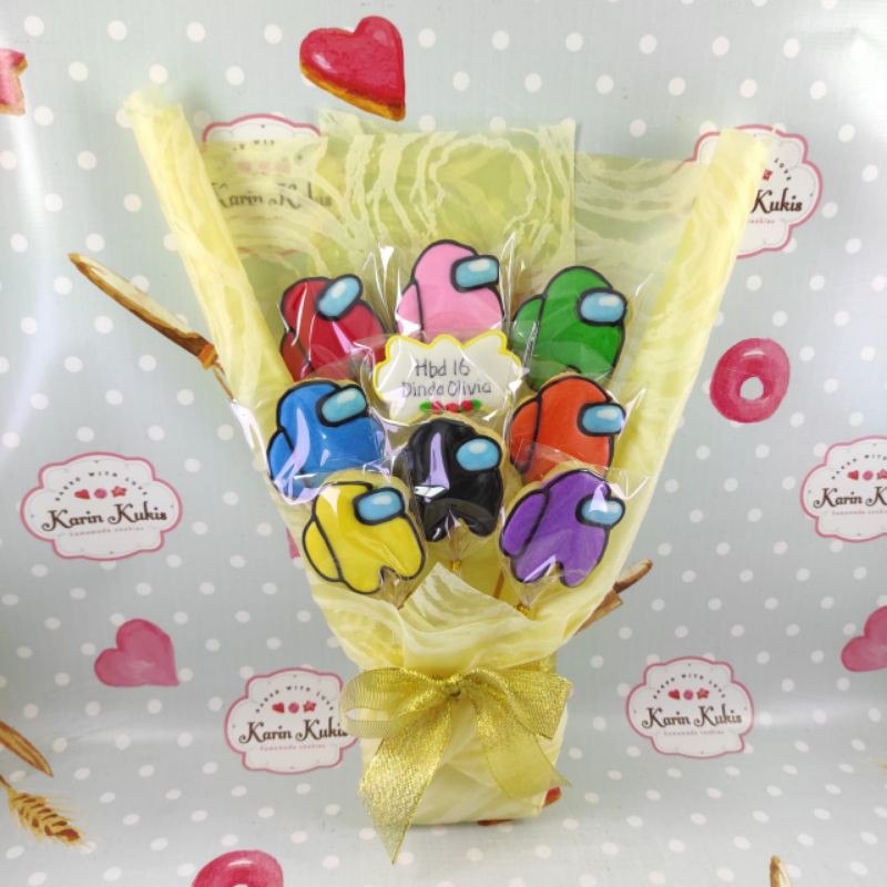 

HAND BUKET KUKIS ULTAH AMONGUS ISI 9 PCS