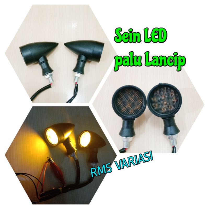 Lampu Sein Klx/W175 lancip/sein klasik palu LED ( universal Motor )