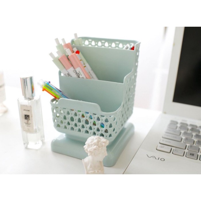 

Cuci Gudang Square Plastic Pen Holder Wicker Pattern/ Tempat Pensil Motif Anyam Terbatas