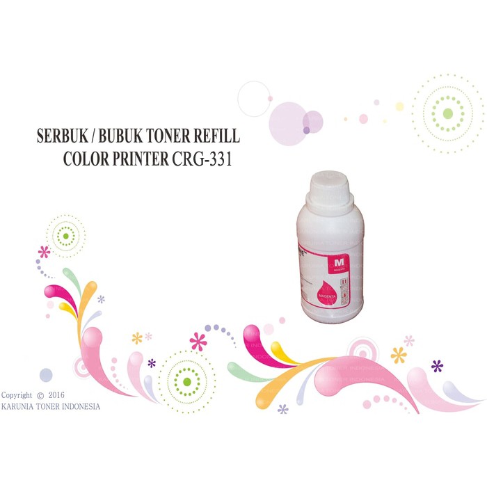 Serbuk Toner Reffil Color Canon CRG-331 131 731 LBP7110Cw LBP7100Cn MF8210Cn MF8230Cn MF8250Cn MF828
