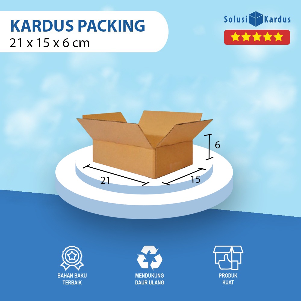 

Box | Dus | Kotak | Kemasan Packing | Karton | Kardus Polos 21x15x6