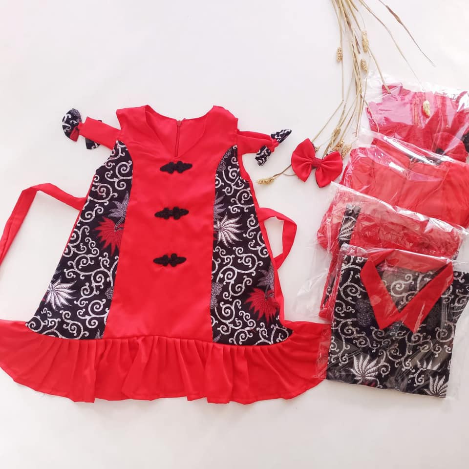 XIANLUN BATIK COUPLE FAMILY SET / SERAGAM BATIK KELUARGA / BATIK IMLEK / BATIK NATAL / CHEONGSAM COU