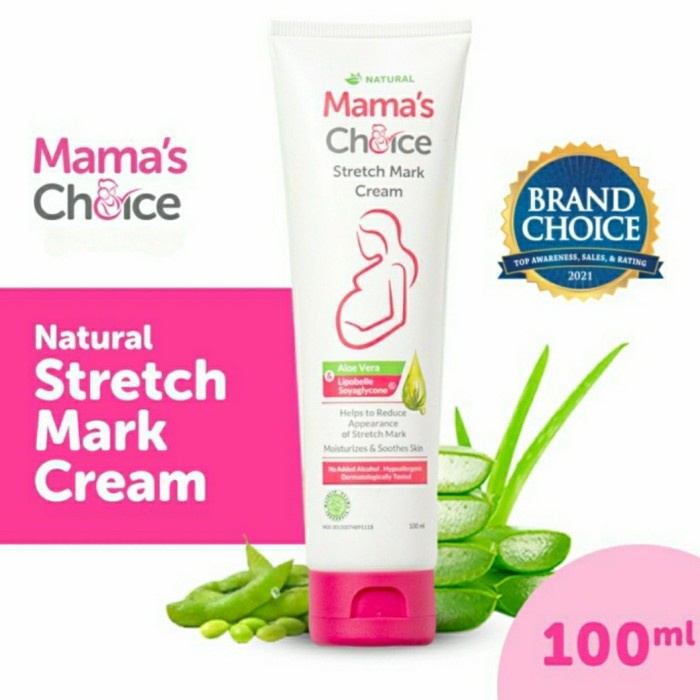 MAMA'S CHOICE Natural Stretch Mark Cream Krim Anti Stretchmark Alami