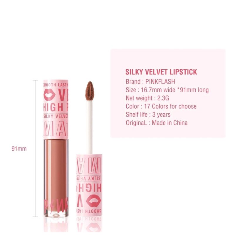 [BPOM] PINKFLASH Silky Velvet Lip Cream | Lipcream | Lipstick | PinkDiary Pink Flash