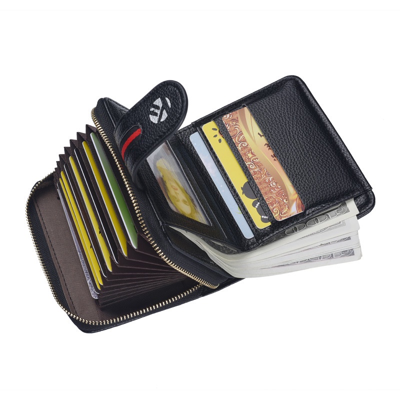 DOMPET LIPAT WANITA KECIL IMPORT KULIT HITAM AVRINA WA345B5 PREMIUM MINI KARTU RESLETING KOIN REMAJA KEKINIAN KOREA MURAH